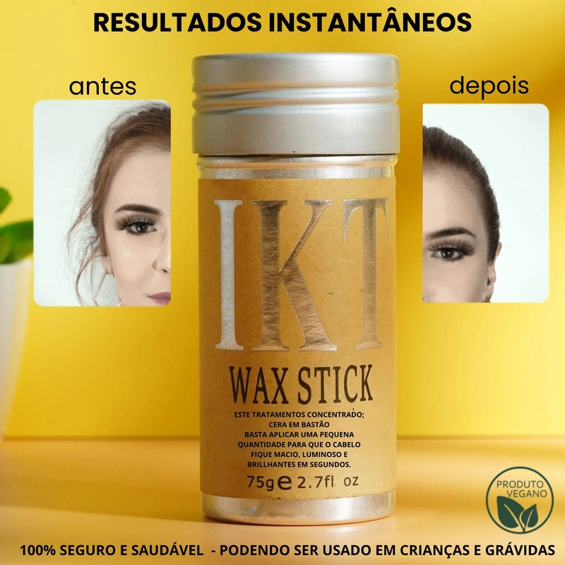 Cera em Bastão Wax Stick: Cabelo Modelado e Livre de Frizz